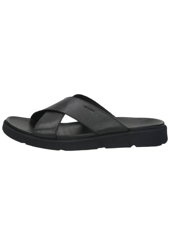 Geox Pantoletten Leder Dunkelbraun - surf4shoes