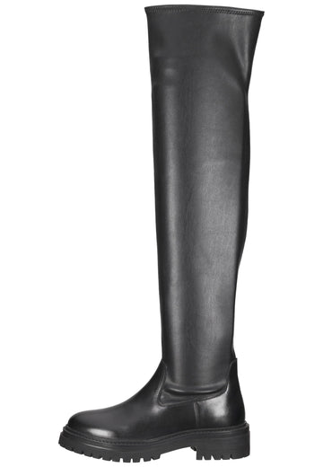 Geox Stiefel Leder/Synthetik Schwarz - surf4shoes