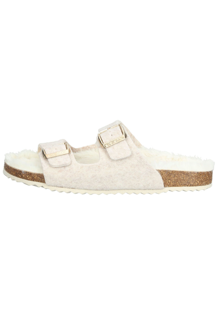 Geox Pantoletten Textil Offwhite Warmfutter - surf4shoes