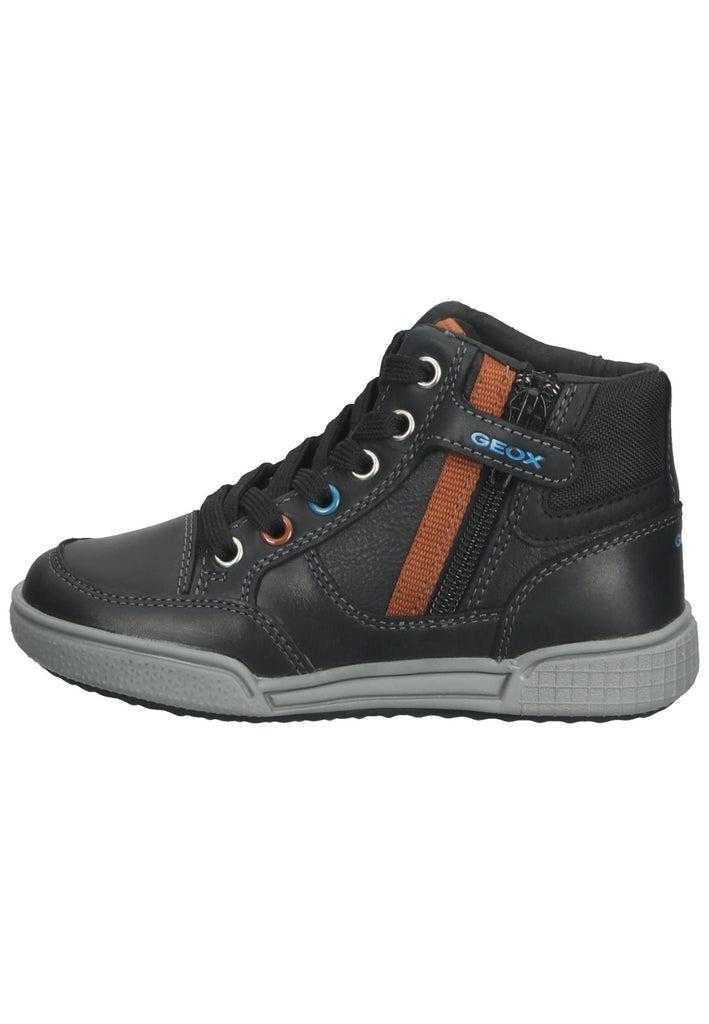 Geox Sneaker Leder/Textil Schwarz/Braun - surf4shoes