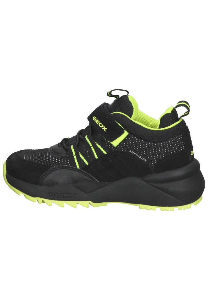 Geox Sneaker Leder/Textil Schwarz/Gelb - surf4shoes