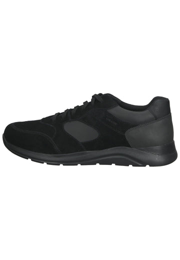 Geox Sneaker Veloursleder/Synthetik Schwarz - surf4shoes