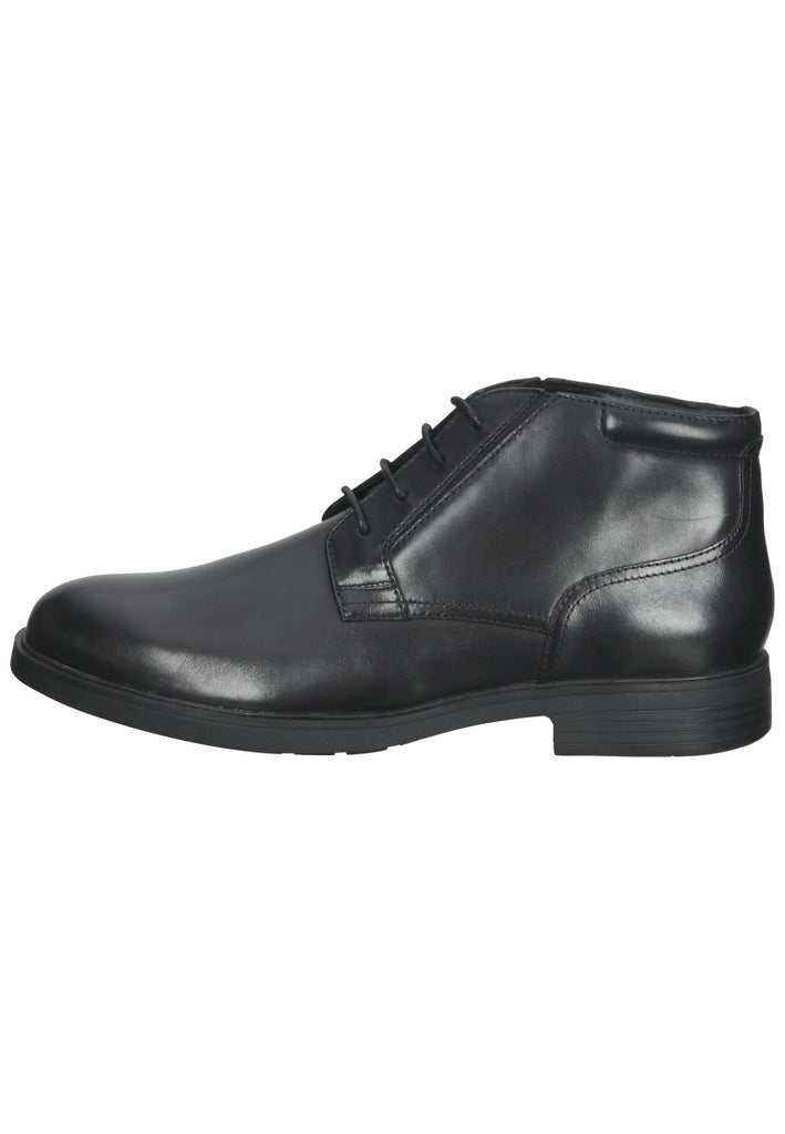 Geox Businessschuhe Leder/Textil Schwarz - surf4shoes