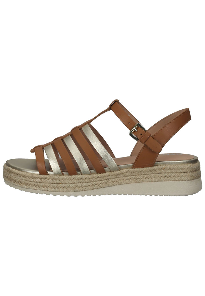 Geox Sandalen Leder Braun/Gold - surf4shoes