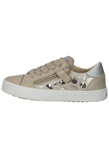 Geox Sneaker Leder/Synthetik Beige/Silber - surf4shoes