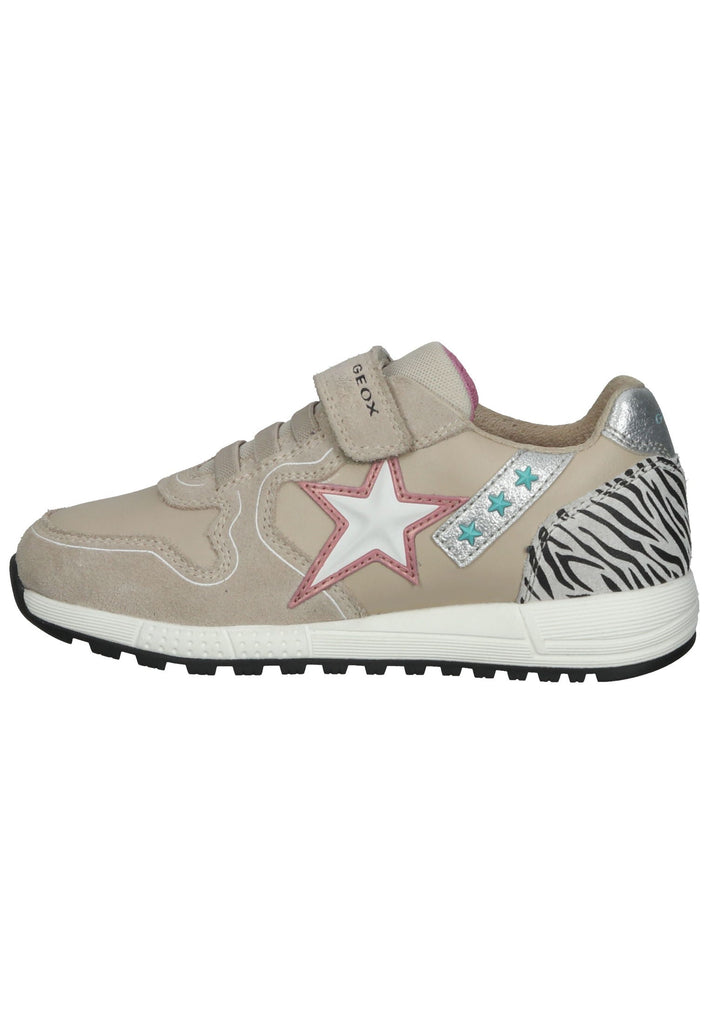 Geox Sneaker Leder/Synthetik Beige/Pink - surf4shoes