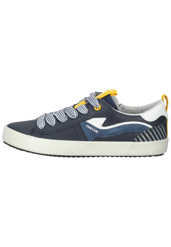 Geox Sneaker Leder/Synthetik Navy/Gelb - surf4shoes