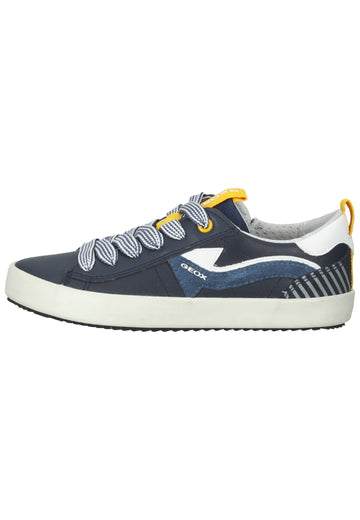 Geox Sneaker Leder/Synthetik Navy/Gelb - surf4shoes