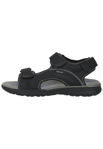 Geox Sandalen Lederimitat/Textil Schwarz - surf4shoes