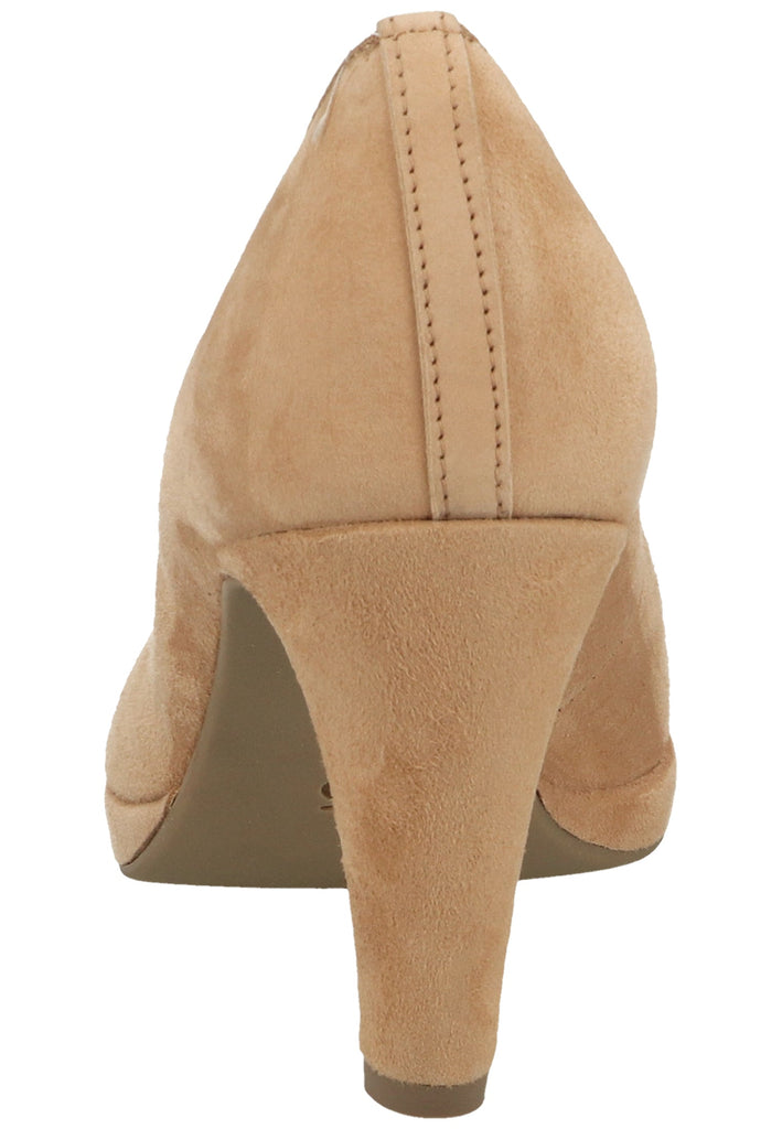 Gabor Pumps Veloursleder Caramel - surf4shoes
