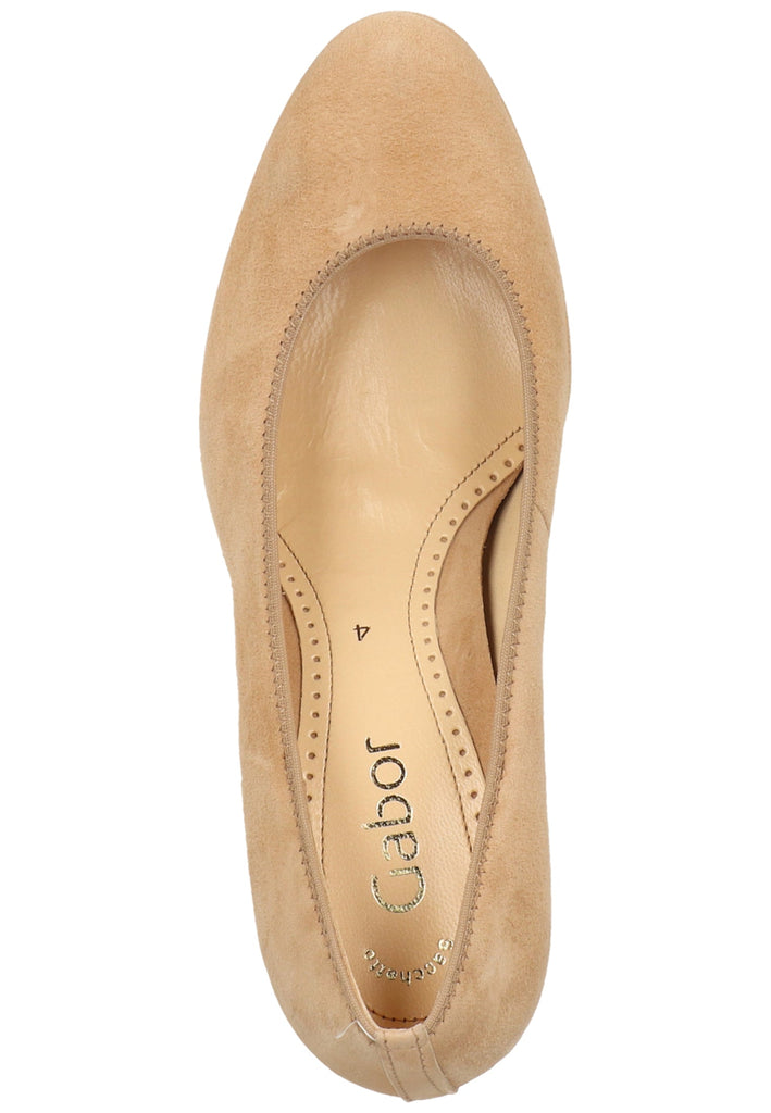 Gabor Pumps Veloursleder Caramel - surf4shoes
