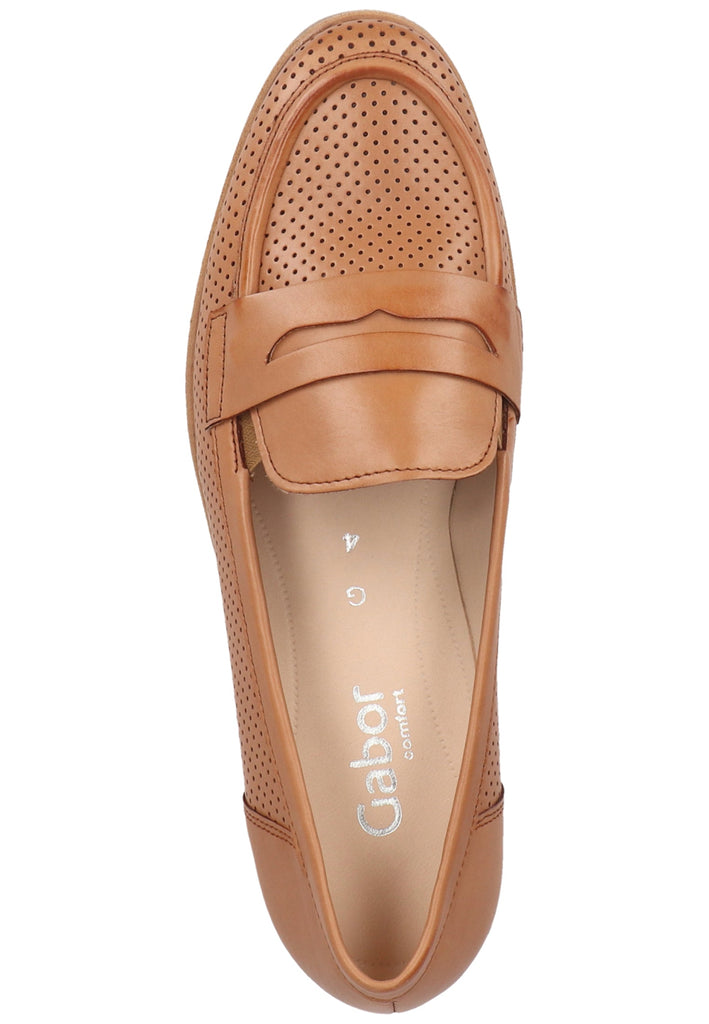 Gabor Slipper Leder Mittelbraun - surf4shoes