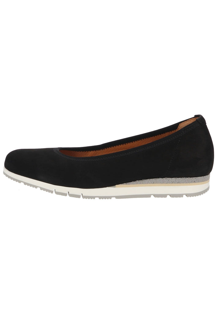 Gabor Ballerinas Nubukleder Schwarz - surf4shoes