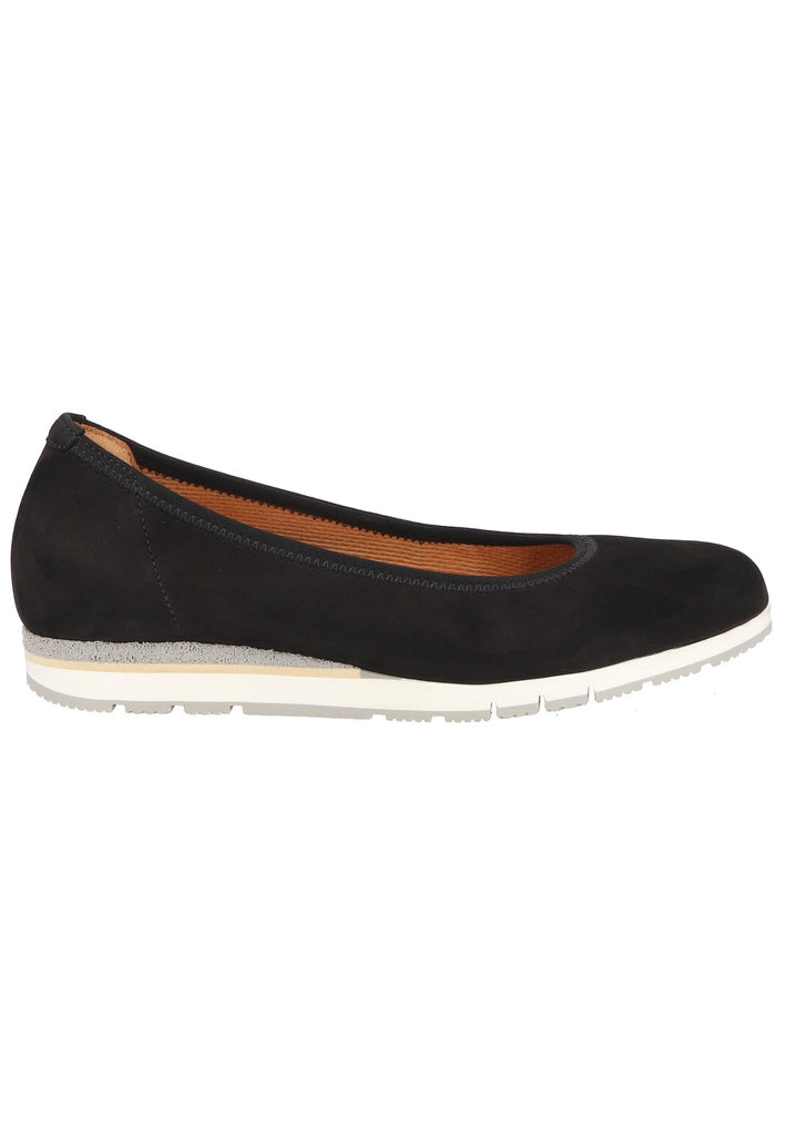 Gabor Ballerinas Nubukleder Schwarz - surf4shoes