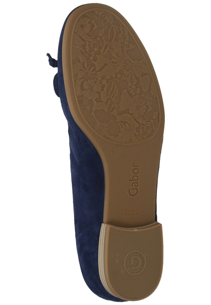 Gabor Ballerinas Veloursleder Blau - surf4shoes