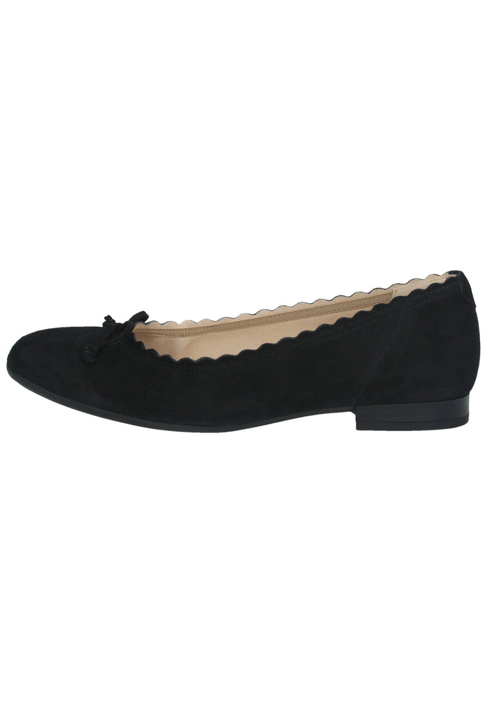 Gabor Ballerinas Samt Schwarz - surf4shoes