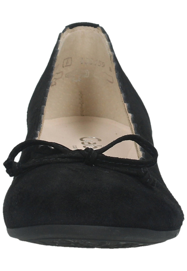 Gabor Ballerinas Samt Schwarz - surf4shoes