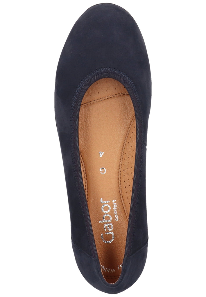 Gabor Ballerinas Nubukleder Blau - surf4shoes