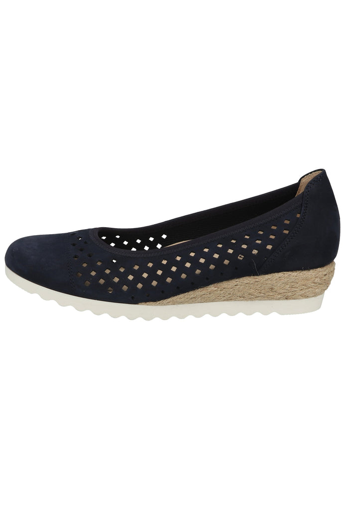Gabor Ballerinas Nubukleder Blau - surf4shoes