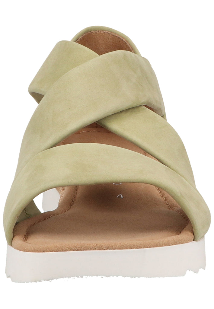 Gabor Sandalen Nubukleder Grün - surf4shoes