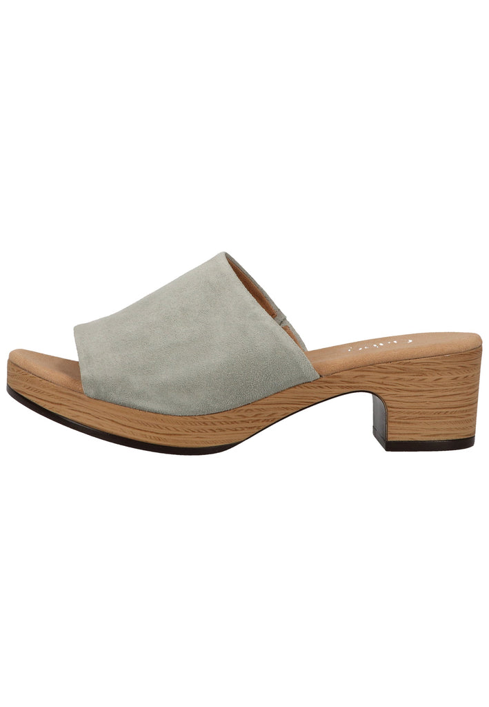 Gabor Pantoletten Veloursleder Silber - surf4shoes