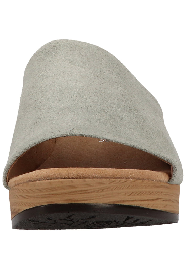 Gabor Pantoletten Veloursleder Silber - surf4shoes