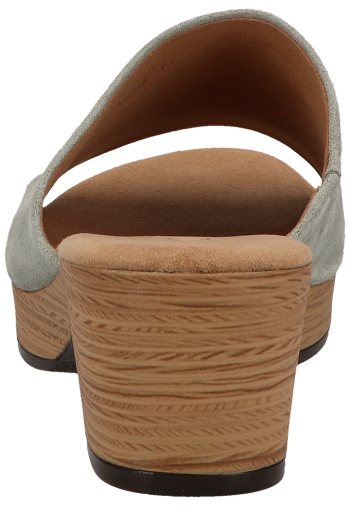 Gabor Pantoletten Veloursleder Silber - surf4shoes