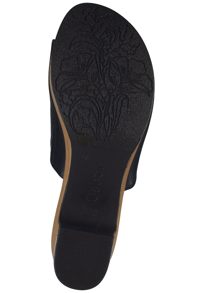 Gabor Pantoletten Nappaleder Schwarz - surf4shoes