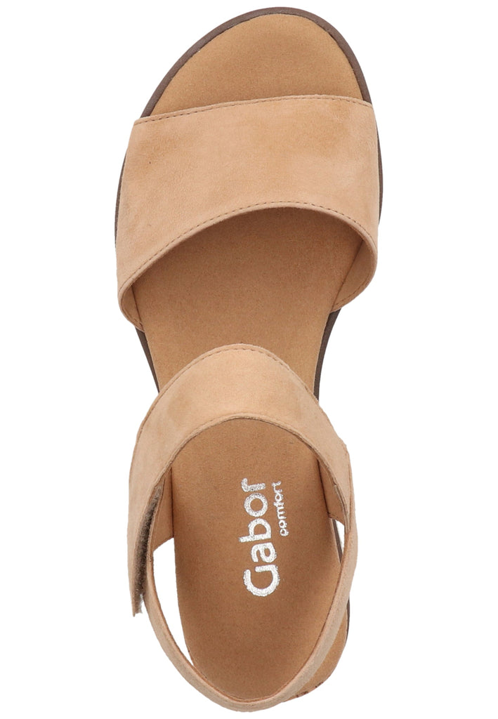 Gabor Sandalen Veloursleder Caramel - surf4shoes