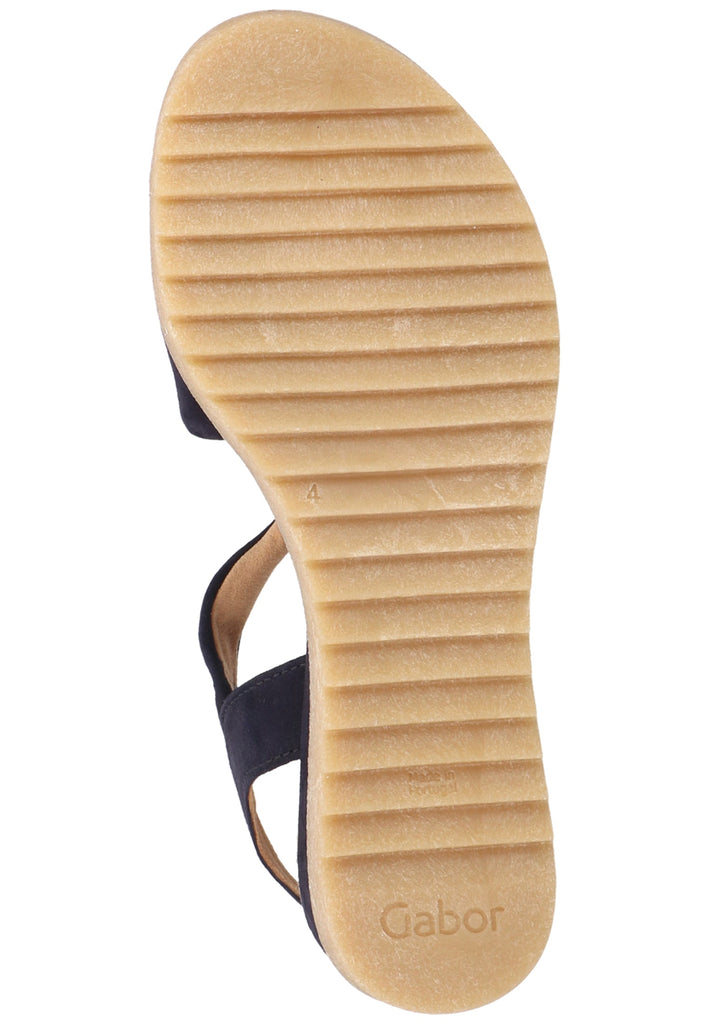 Gabor Sandalen Veloursleder Atlantik - surf4shoes