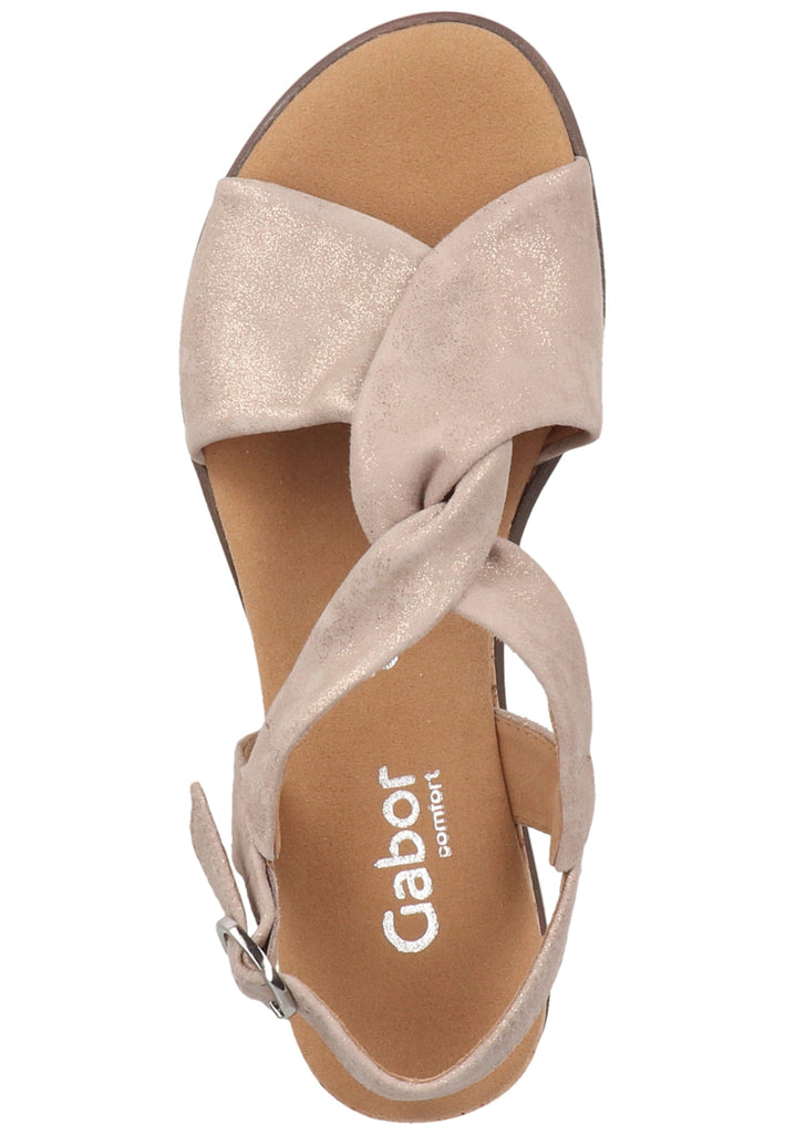 Gabor Sandalen Leder Beige - surf4shoes