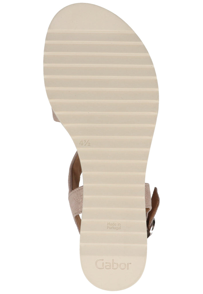 Gabor Sandalen Leder Beige - surf4shoes