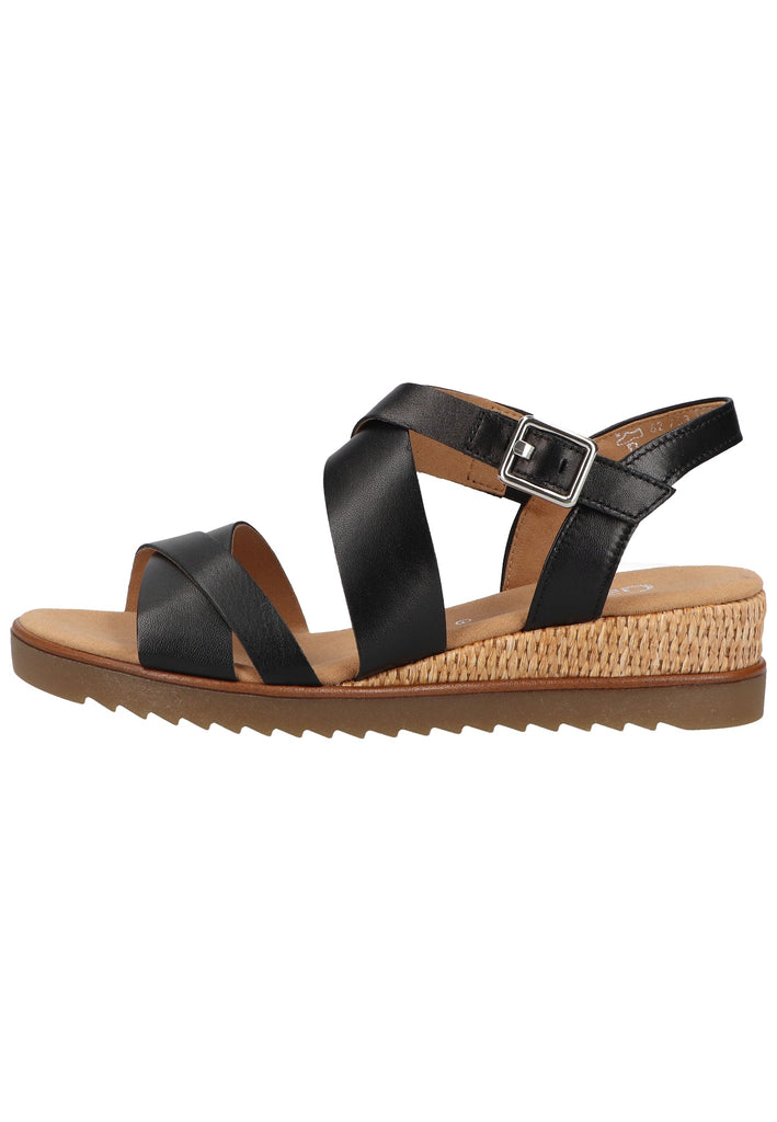Gabor Sandalen Nappaleder Schwarz - surf4shoes