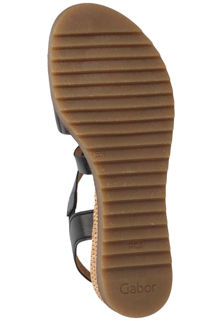 Gabor Sandalen Nappaleder Schwarz - surf4shoes