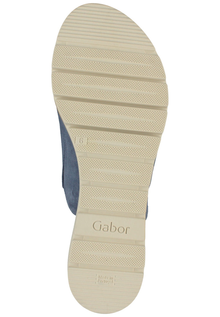 Gabor Pantoletten Veloursleder Blau - surf4shoes