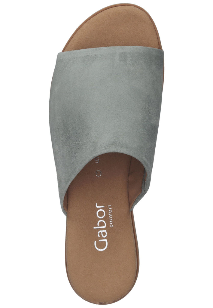 Gabor Pantoletten Veloursleder Grau - surf4shoes