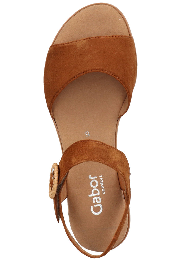 Gabor Sandalen Veloursleder Braun - surf4shoes