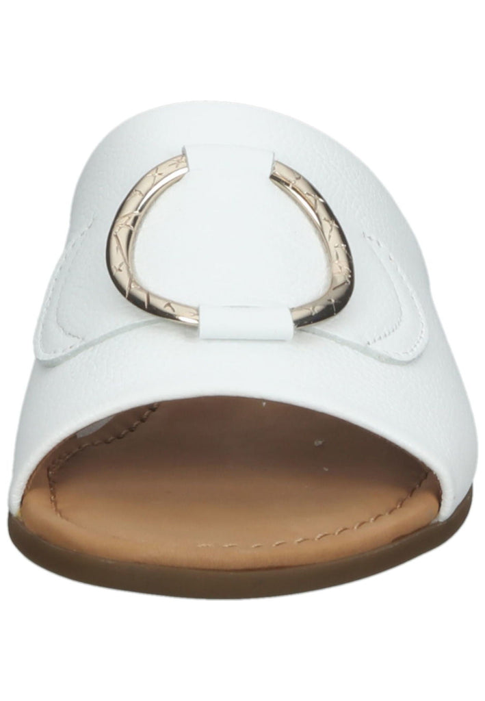 Gabor Pantoletten Leder Weiß - surf4shoes