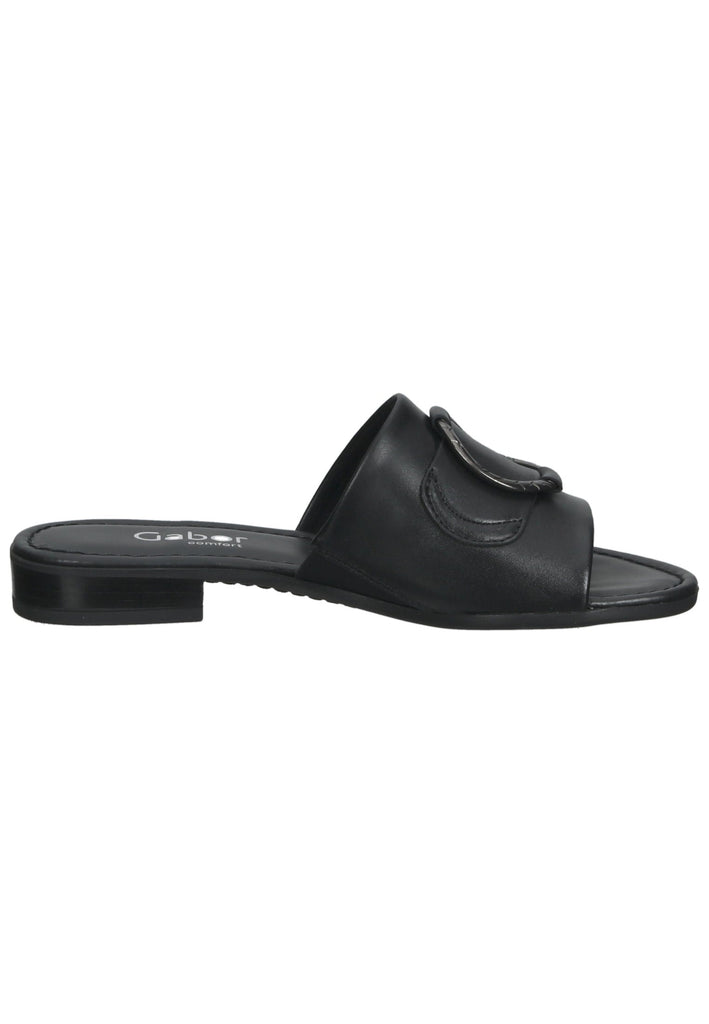 Gabor Pantoletten Nappaleder Schwarz - surf4shoes
