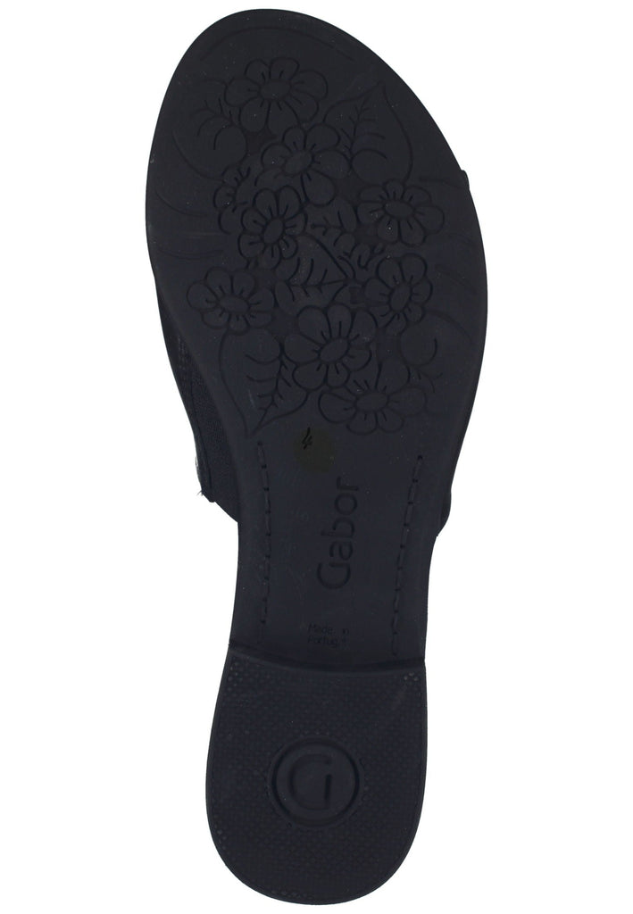 Gabor Pantoletten Nappaleder Schwarz - surf4shoes