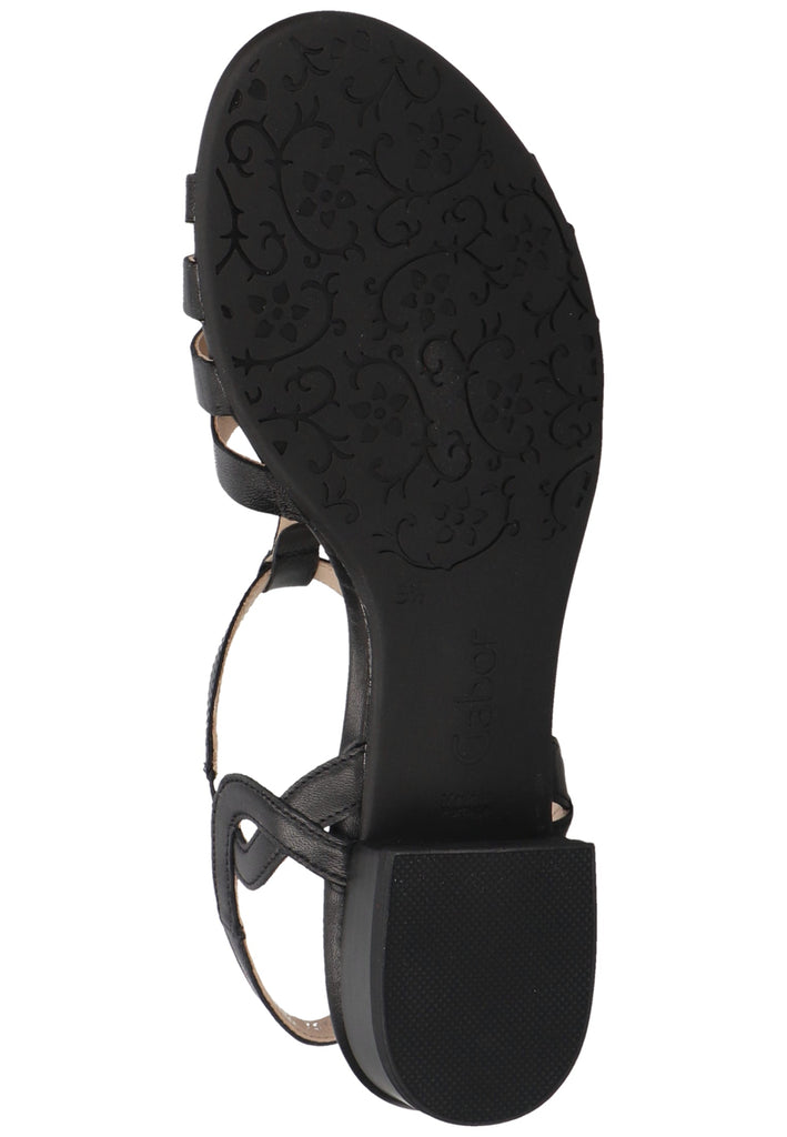 Gabor Sandalen Nappaleder Schwarz - surf4shoes