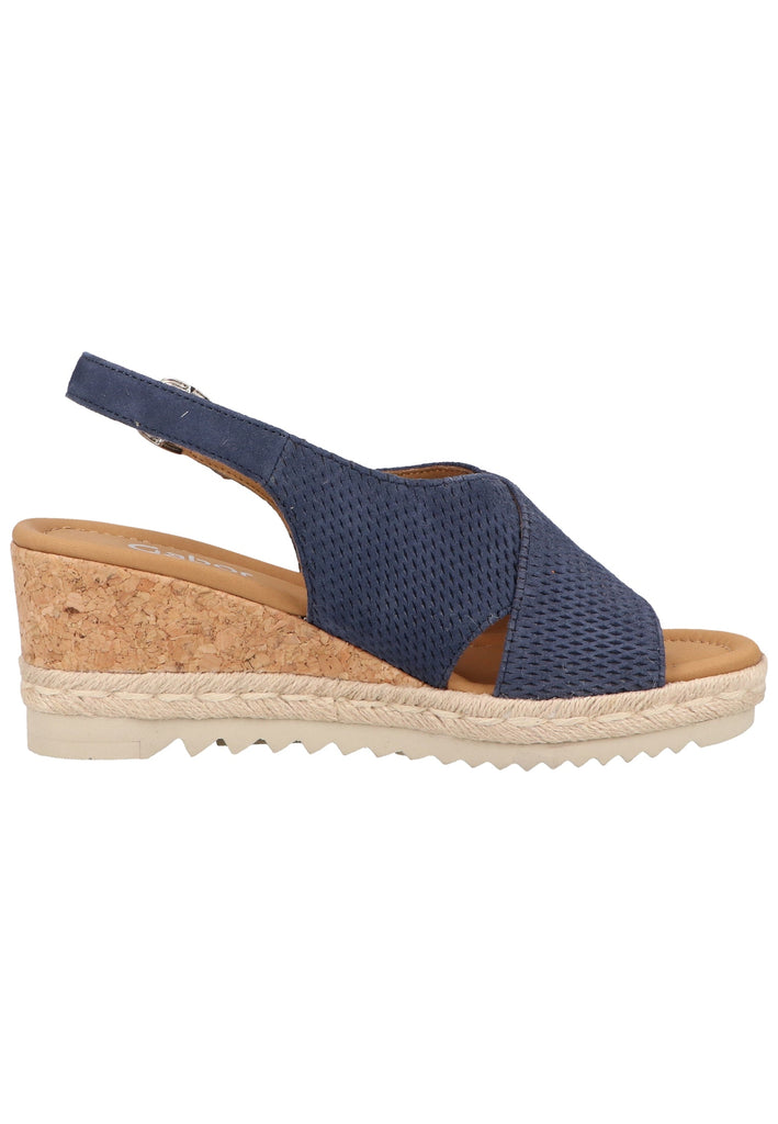 Gabor Sandalen Veloursleder Blau - surf4shoes
