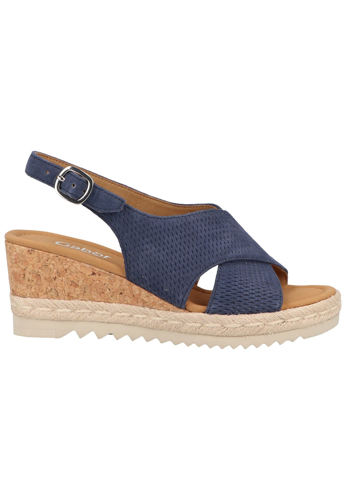 Gabor Sandalen Veloursleder Blau - surf4shoes