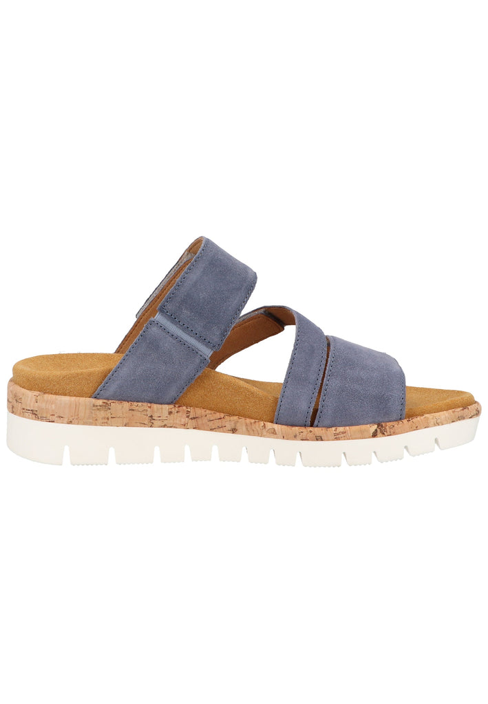 Gabor Pantoletten Veloursleder Blau - surf4shoes