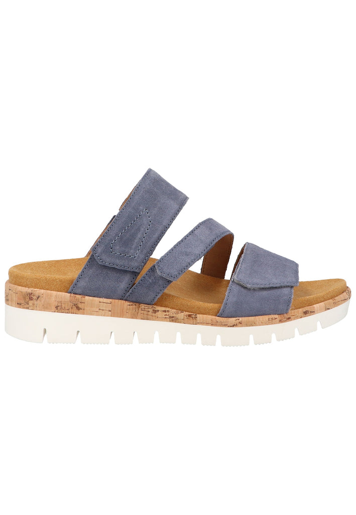 Gabor Pantoletten Veloursleder Blau - surf4shoes