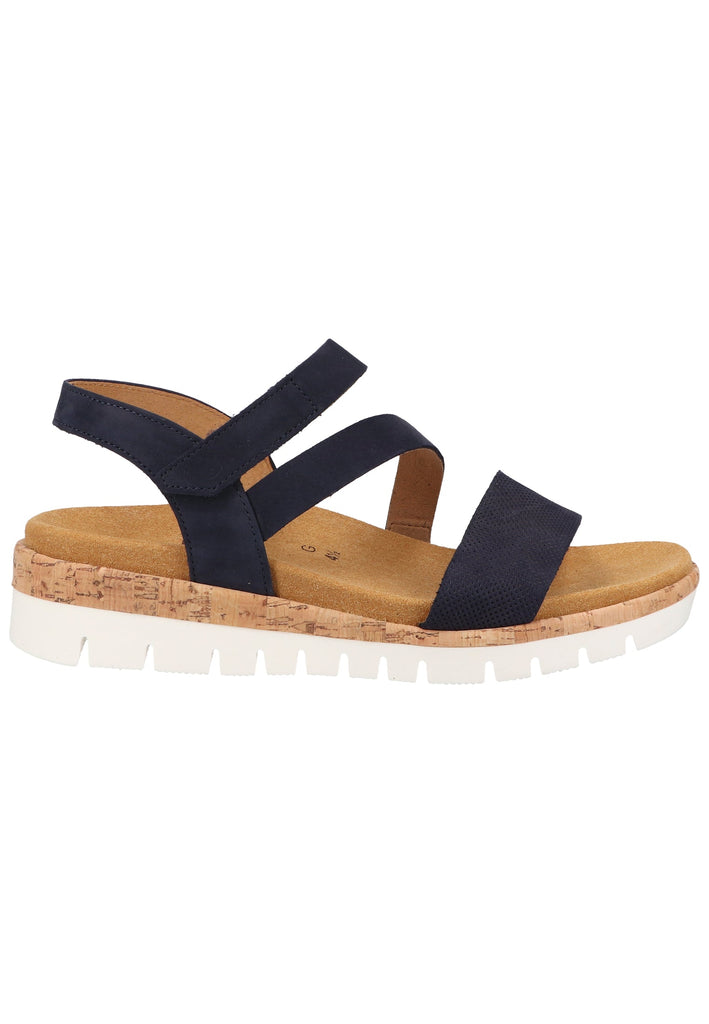 Gabor Sandalen Nubukleder Blau - surf4shoes