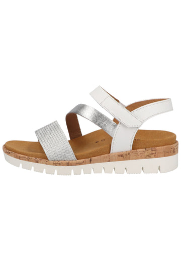 Gabor Sandalen Leder Silber/Weiß - surf4shoes