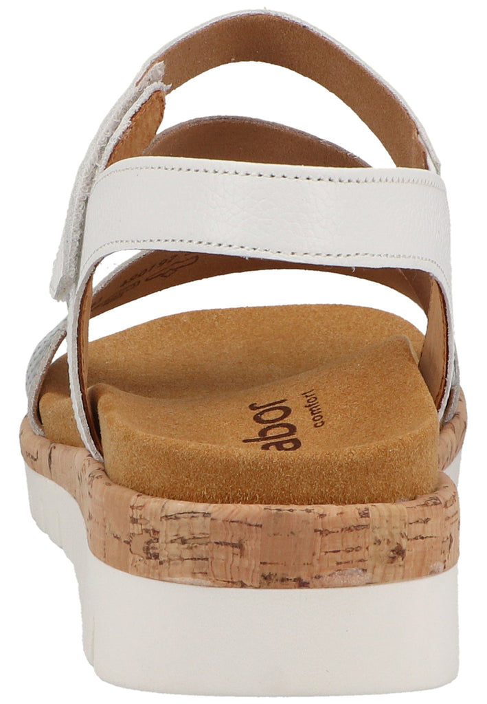 Gabor Sandalen Leder Silber/Weiß - surf4shoes