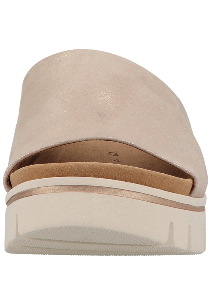 Gabor Pantoletten Leder Silber - surf4shoes