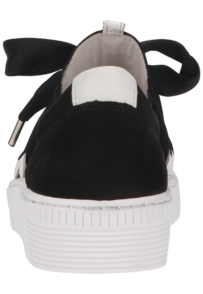 Gabor Sneaker Nubukleder Schwarz/Weiß - surf4shoes